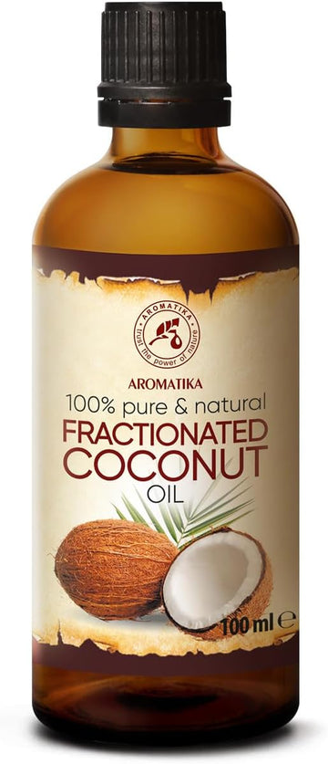 Coconut Oil 100Ml - Fractionated - Cocos Nucifera Oil For Beauty - Massage Oil - Wellness - 100% Pure & Natural - Base Oil - Odorless - Intensive Face Treatment - Body Care - Skin - Hair