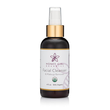 Honey Girl Organics Facial Cleanser, Usda Organic Cleanser & Makeup Remover W/Beeswax, Evoo & Lemon Oil. Remove Dirt, Balance Skin, Ease Inflammation. Naturally Has Pollen, Propolis, Royal Jelly. 4Oz