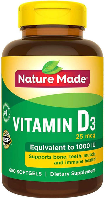 Nature Made Vitamin D3 25 mcg., 650 Softgels