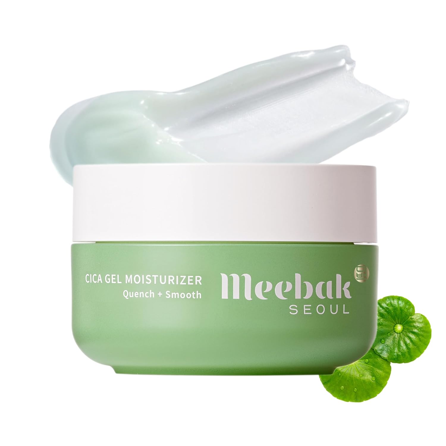 Meebak Cica Gel Face Moisturizer | Lightweight Hydration With Hyaluronic Acid & Vegan Collagen | Fast-Absorbing Face Cream | Non-Greasy | Cooling Gel For Oily & Combination Skin