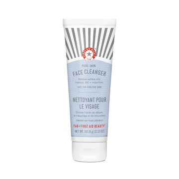 First Aid Beauty - Pure Skin Face Cleanser, Effectively Removes Makeup, Dirt, And Impurities, Gentle Cleanser Leaves Skin Soft & Supple, Safe For Sensitive Skin, Fragrance Free, 11 Oz