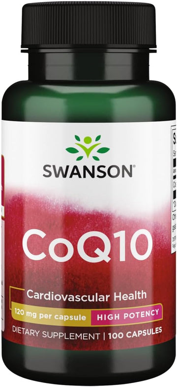 Swanson Coq10 - Helps Promote Heart Health, Energy Support, & Aids Overall Cardiovascular System Health - Helps Maintain Coenzyme Q10 Supplement - (100 Capsules, 120Mg Each)