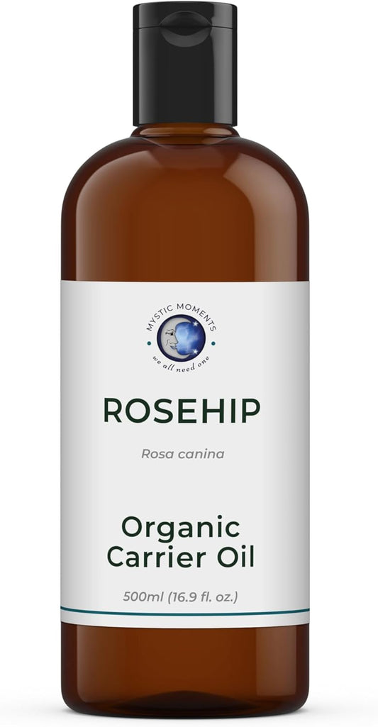 Mystic Moments | Organic Rosehip Carrier Oil 500ml - Pure & Natural Oil Perfect for Hair, Face, Nails, Aromatherapy, Massage and Oil Dilution Vegan GMO Free : Amazon.co.uk: Health & Personal Care