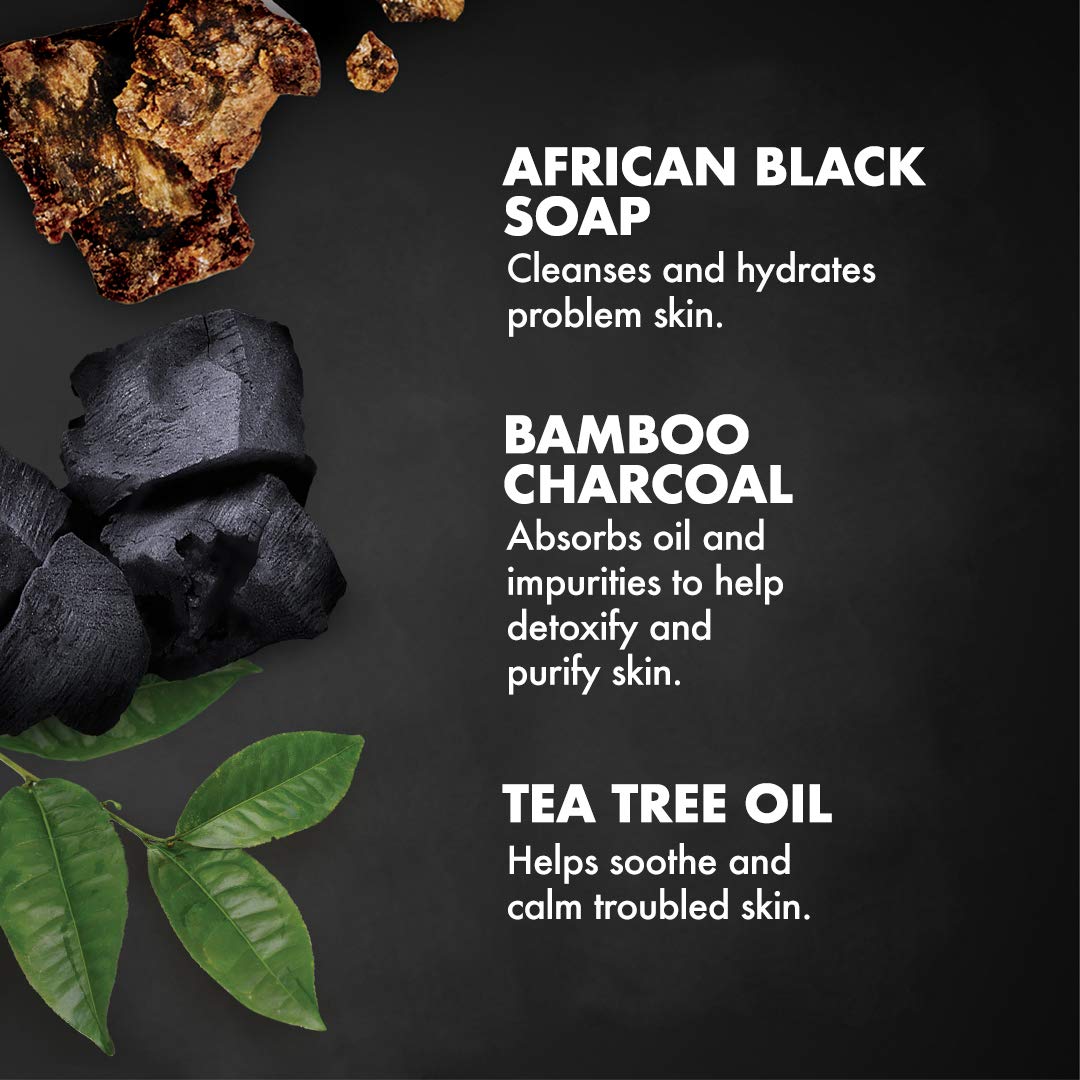 SheaMoisture African black soap bamboo charcoal body scrub exfoliate, 6 Ounce : Beauty & Personal Care