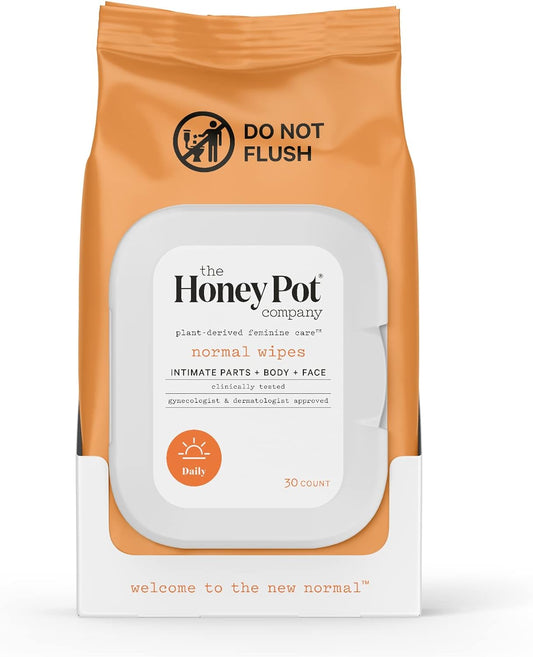 The Honey Pot - Feminine Wash & Feminine Wipe Bundle - Includes Unscented Ph Balance Feminine Wash and Wipes for Women - Herbal Infused Feminine Care Products - Normal