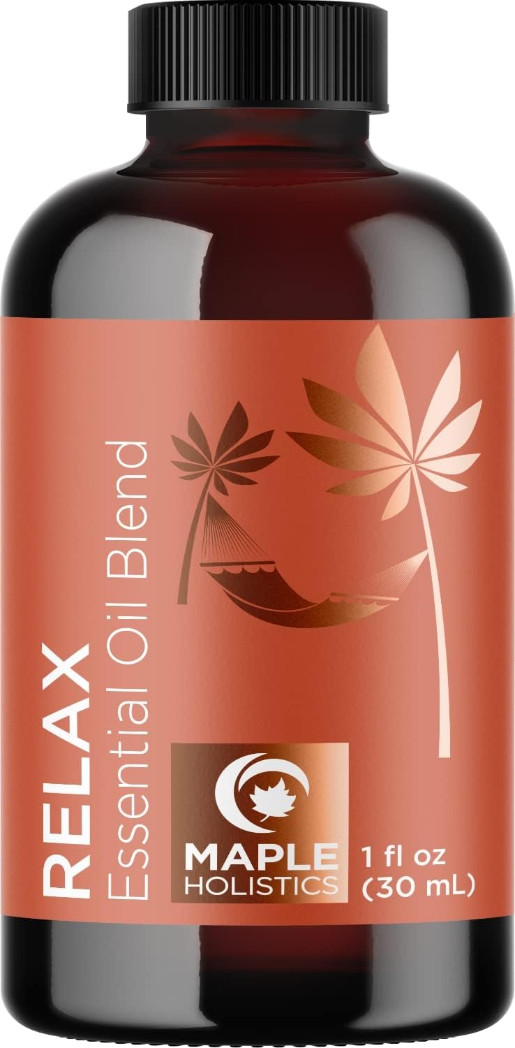 Relaxing Essential Oil Blend For Diffuser - Aromatherapy Blend Of Essential Oils For Diffusers For Home And Travel Stress Support With Lavender Geranium Roman Chamomile And Ylang Ylang Diffuser Oils