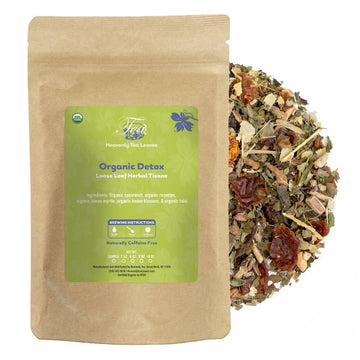 Heavenly Tea Leaves Organic Detox, Loose Leaf Herbal Tea, 4 oz. (Approx. 50 Cups of Tea) - Immune Support, Antioxidant Rich, Gut Support, Digestive Aid