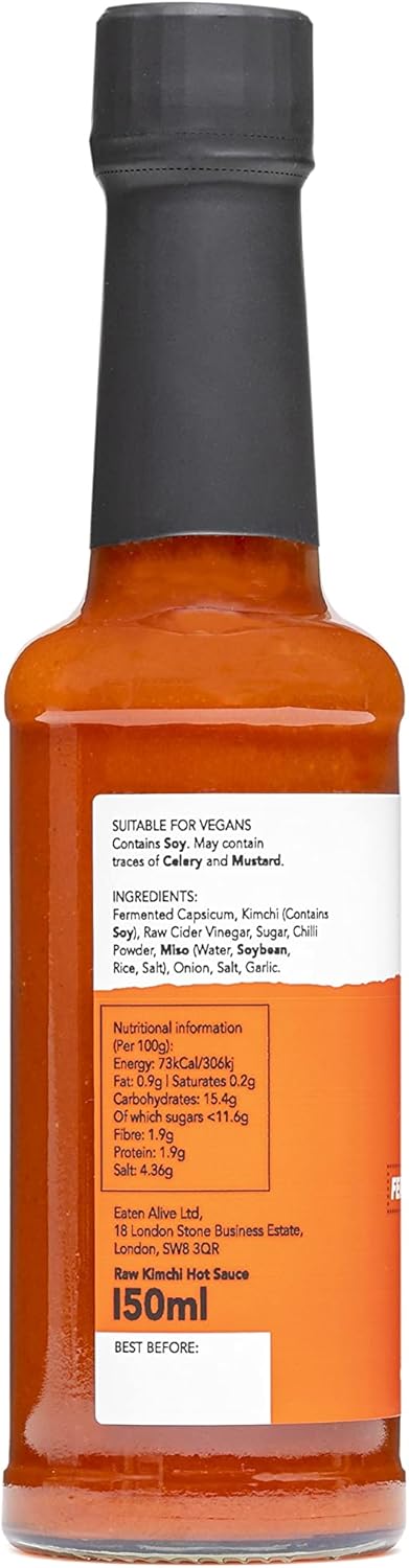 Eaten Alive - Raw Kimchi Fermented Hot Sauce (150Ml) Vegan & Made In The Uk - Award Winning