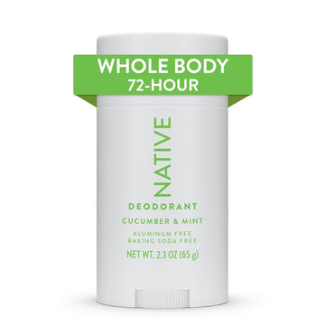 Native Whole Body Deodorant Stick Contains Naturally Derived Ingredients, Deodorant For Men And Women | 72 Hour Odor Protection, Aluminum Free With Coconut Oil And Shea Butter | Cucumber & Mint