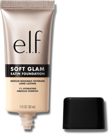 E.L.F. Soft Glam Foundation, Medium Coverage, Long-Lasting & Buildable Foundation For A Smooth, Satin Finish, Vegan & Cruelty-Free, 53 Deep Neutral