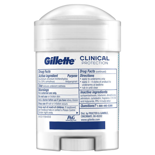 Gillette Clinical Antiperspirant And Dedorant For Men Arctic Ice 1.7Oz (Pack Of 3)