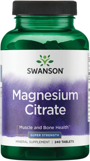 Swanson Magnesium Citrate - Super Strength 112.5 Mg 240 Tabs