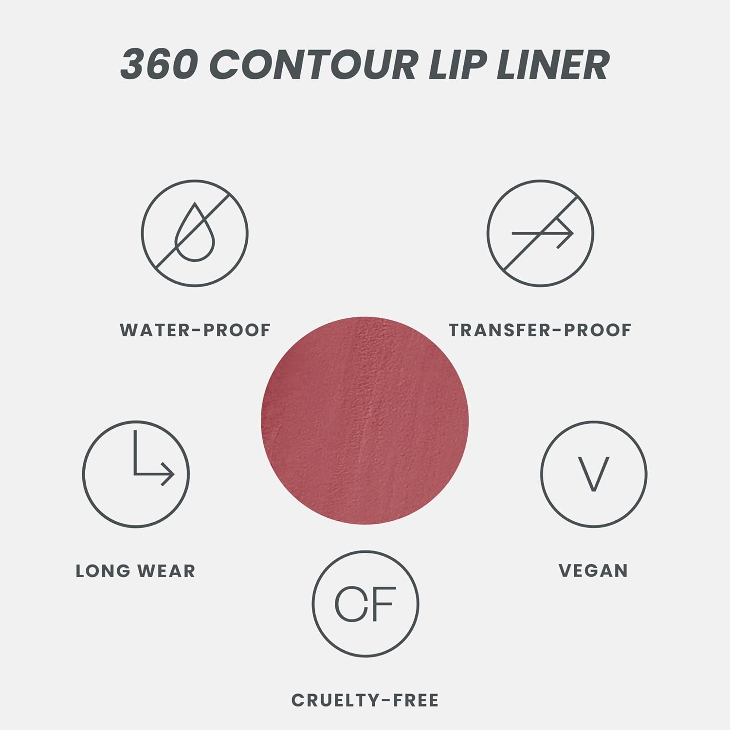Wonderskin Lip Liner Pencil - 360 Contour Lipliner, Long Lasting, Sharpenable, Waterproof and Transfer-Proof Nude Lip Liner Pencil (Rosewood) : Amazon.co.uk: Beauty