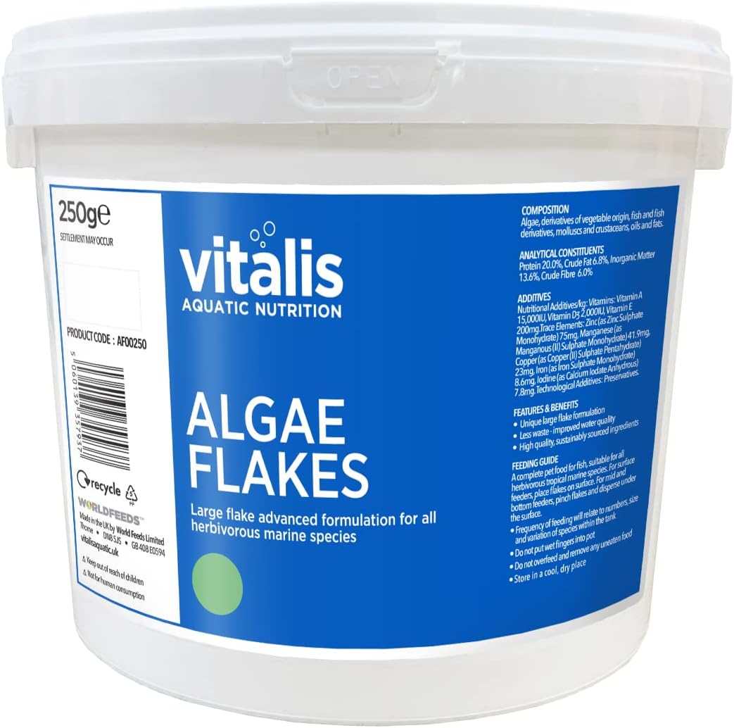 Vitalis Marine Algae Flakes Large 250G Fish Food
