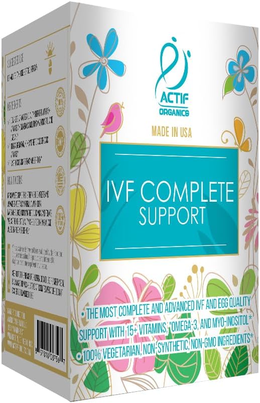 Actif Ivf Complete Support With 15+ Advanced Factors For Egg Quality And Ovulation – Non-Gmo, Fast-Acting, Made In Usa, 90 Count