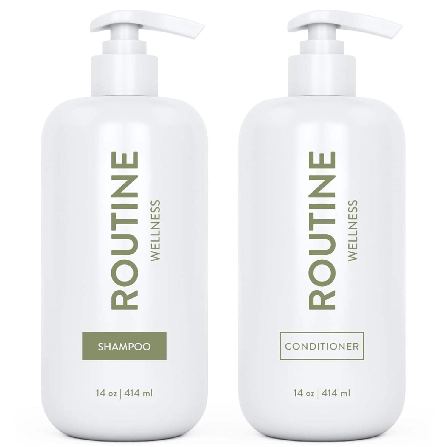 Shampoo And Conditioner Set For Stronger Hair - Biotin | Color Safe | Sulfate-Free | Vegan | Clinically Tested | Nourishing Oils And Vitamins - Sage & Bergamot 14Oz (Pack Of 2)