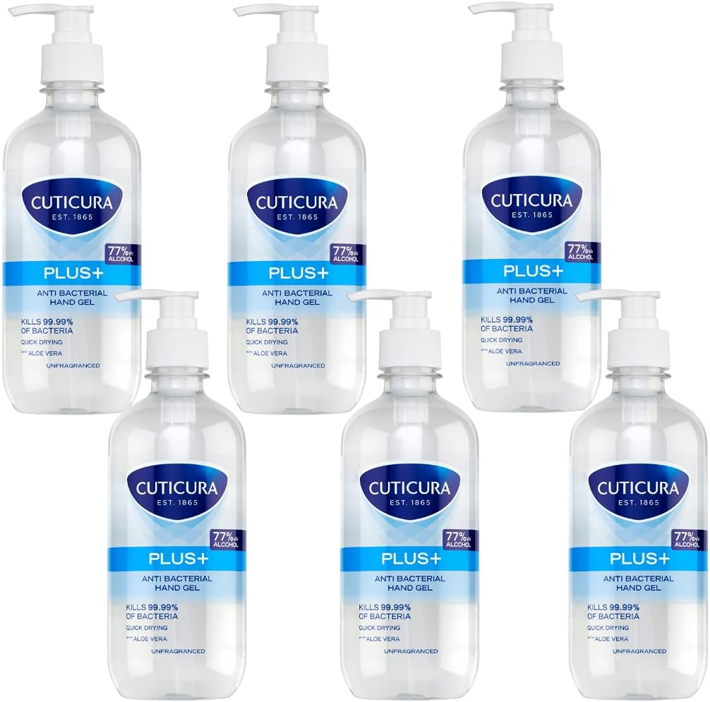 Cuticura Original Anti Bacterial Hand Gel 100Ml, Multipack Of 6. Quick Drying. Kills 99.9% Bacteria. Anti Viral Action. Personal & Commercial Use. Prevent Spread Of Germs