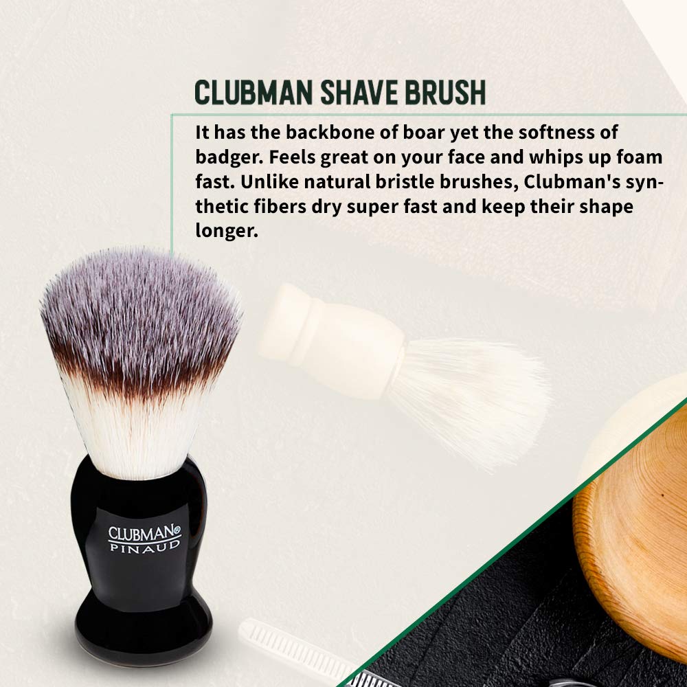 Clubman Pinaud Shave Essentials Set, Dopp Kit With Whiskey Woods After Shave, Shave Soap, And Shave Brush : Beauty & Personal Care