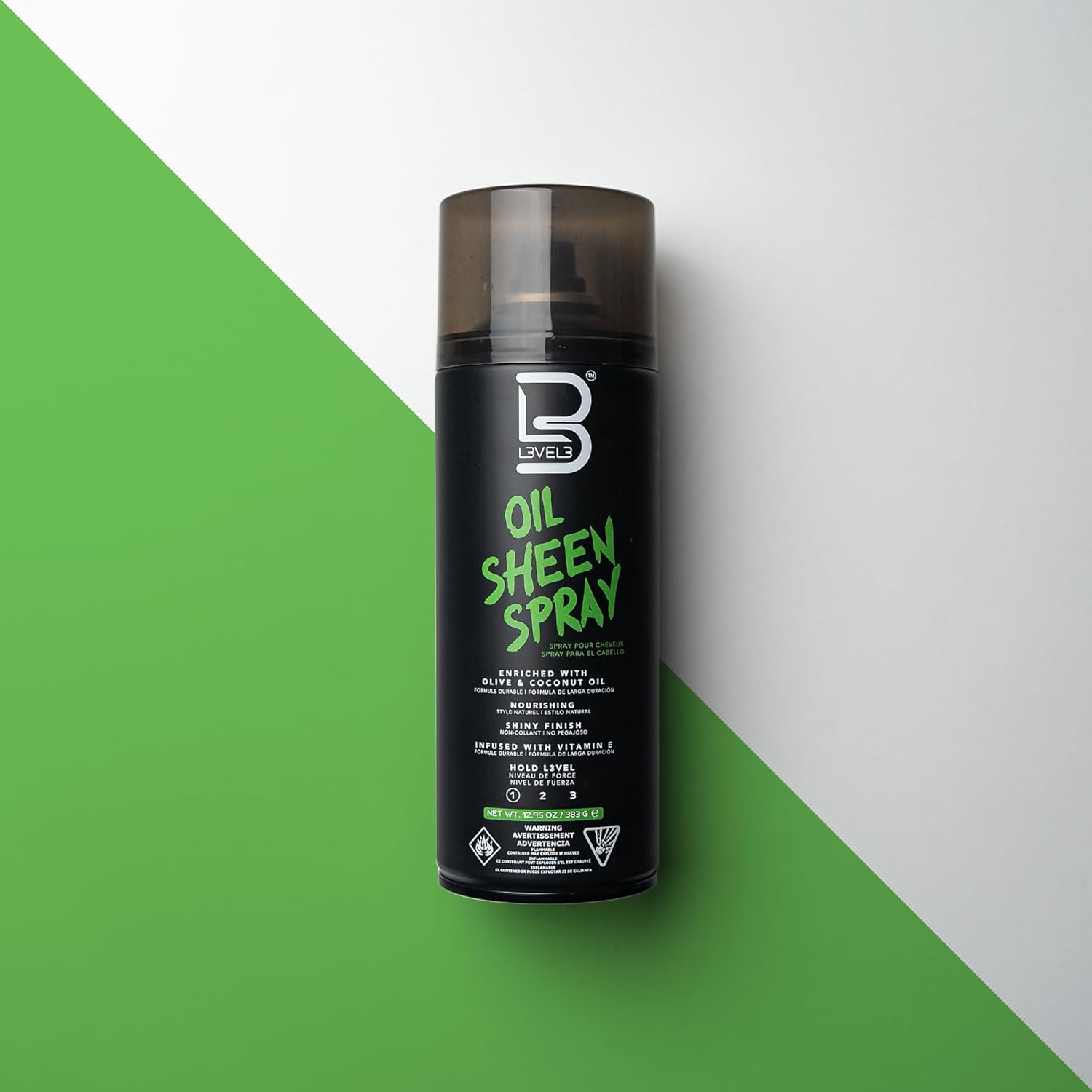 L3 Level 3 Oil Sheen Spray - Adds Shine To Hair After Styling - Infused With Vitamin E, Olive And Coconut Oil And Herbal Extracts : Beauty & Personal Care