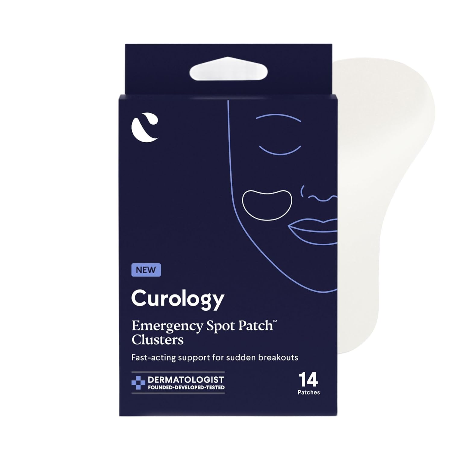 Curology Emergency Spot Pimple Patch Clusters For Breakouts, Large, Fast Acting, 14 Count