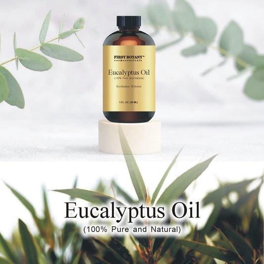 First Botany, 100% Pure Eucalyptus Oil - Premium Eucalyptus Essential Oil For Aromatherapy, Massage, Topical & Household Uses - 1 Fl Oz (Eucalyptus)