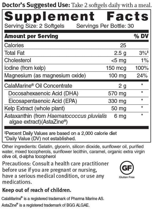 Dr. Sinatra Omega VitaliSEA Features a Potent Blend of Deep-Sea Nutrients for Head-to-Toe Vitality, Including Astaxanthin, Japanese Kelp Seaweed, Magnesium, Iodine, and Omega-3s