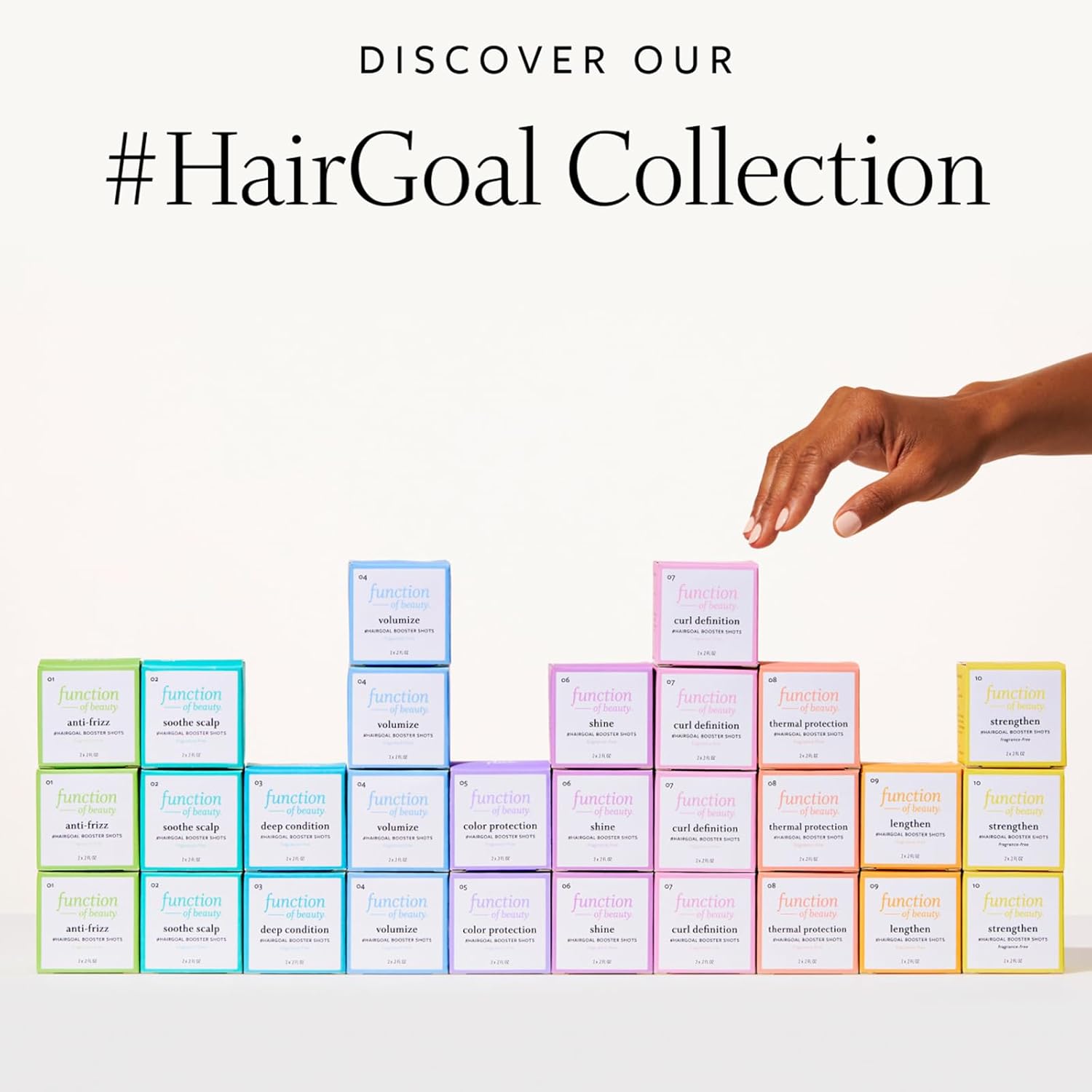 Function Of Beauty Straight Hair Add-In Booster Treatment Bundle – Hair Goals Include Volumize, Strengthen & Lengthen #Hairgoal Boosters