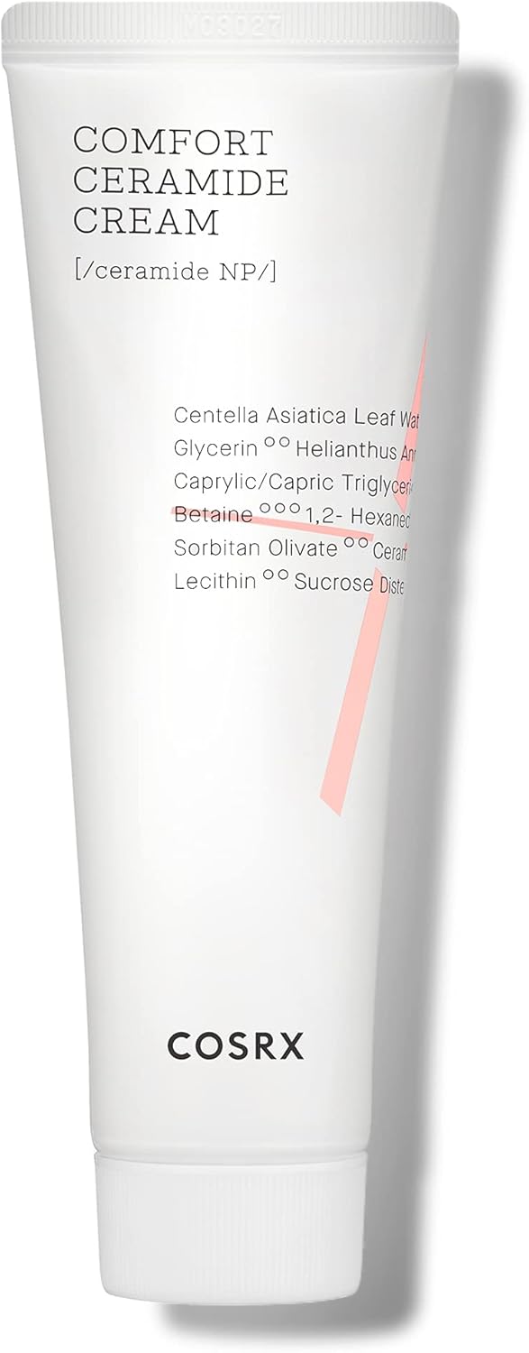 Cosrx Balancium Comfort Ceramide Cream, 2.82 Oz/80G | 50% Centella Asiatica Soothing & Long-Lasting Facial Moisturiser For Dry Skin | Matte Finish | Korean Skin Care, Animal Testing Free, Paraben Free