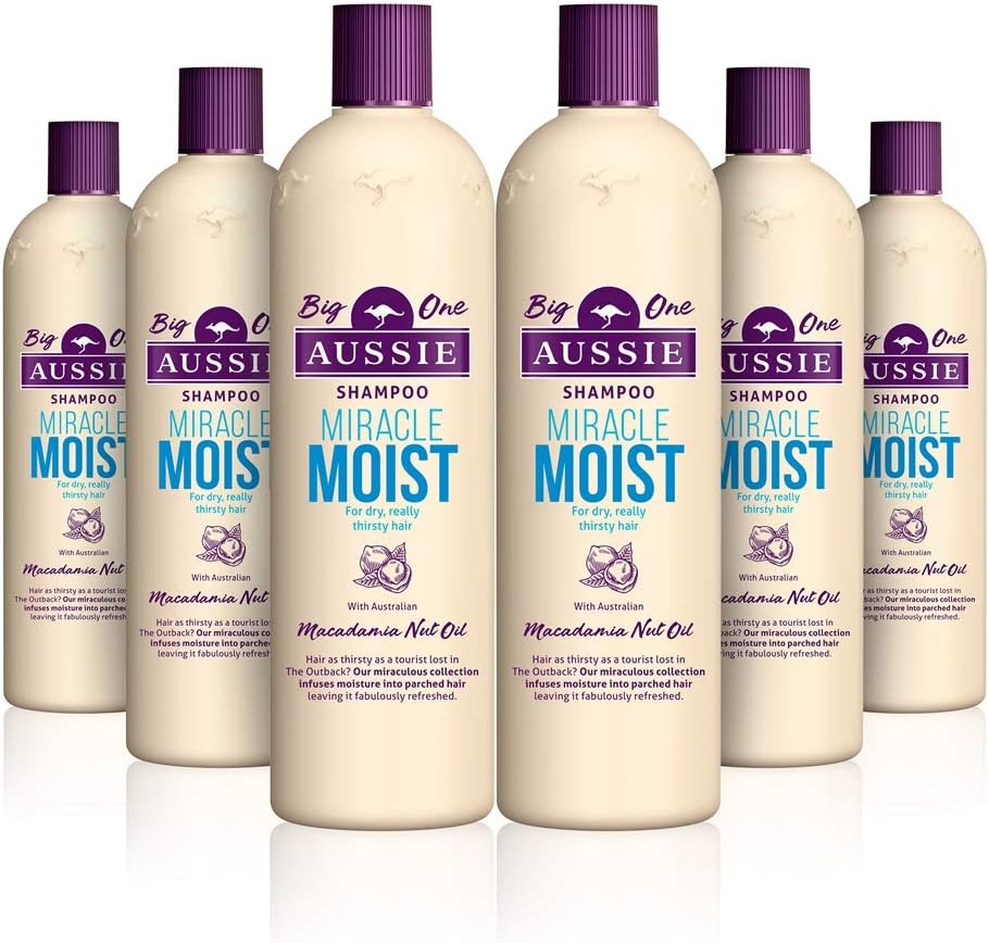 Aussie Miracle Moist Shampoo 500 Ml - Pack Of 6