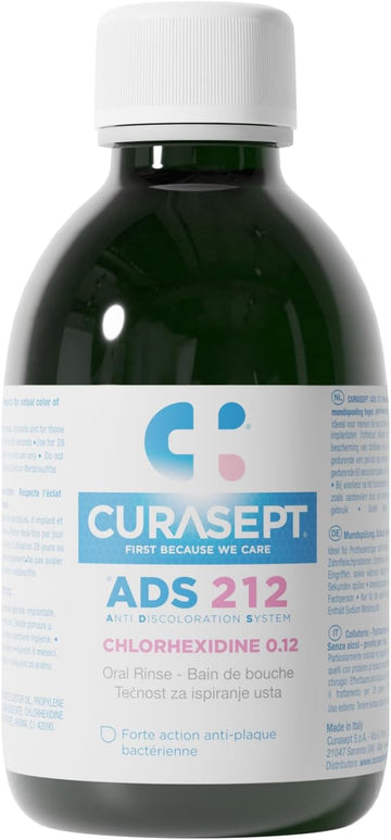 Curasept Mouthwash - 0.120% Chlorhexidine, 200 Ml, Alcohol Free, Unflavored, Gum Health, Gingivitis Treatment & Prevention