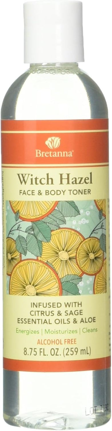 Witch Hazel Face And Bodytoner Citrus Sage, Infused Essential Oil Of Aloe And Sage 8.75 Fl Oz