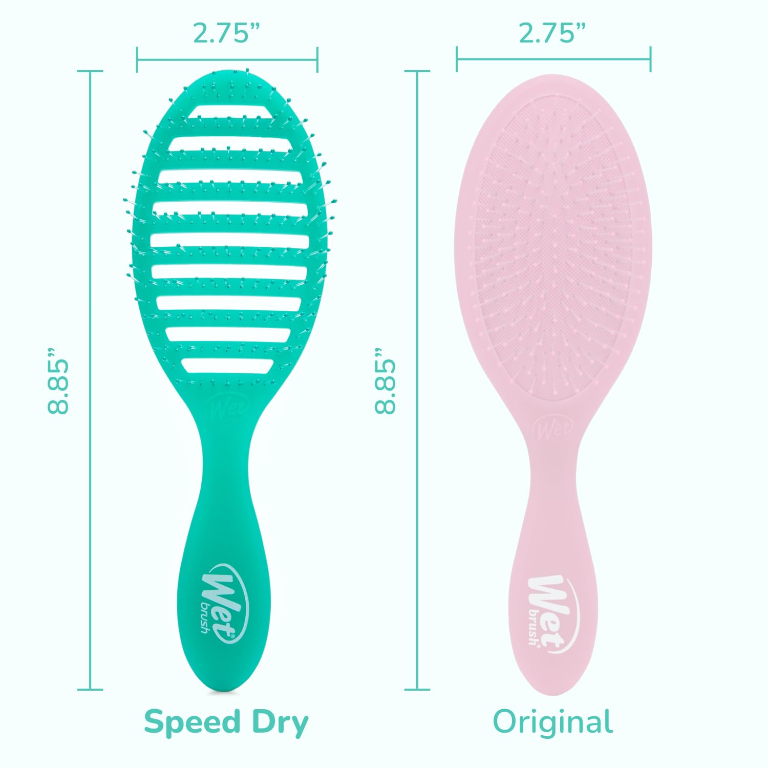 Wet Brush Speed Dry, Green Juice (Summer Quencher) - Vented Design & Soft Heatflex Bristles Are Blow Dry Safe - Ergonomic Handle Manages Tangles - Pain-Free Hair Brush, Limited Edition : Beauty & Personal Care