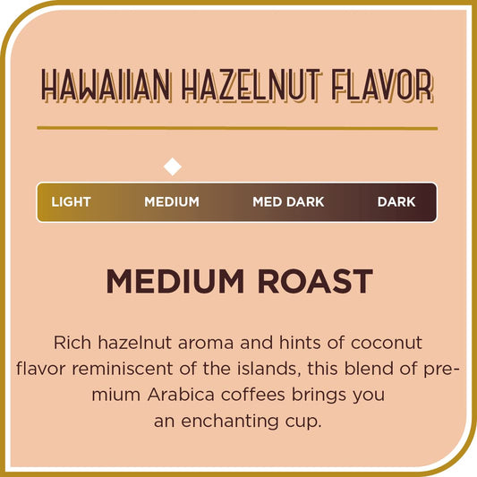 Don Francisco'S Premium Hawaiian Hazelnut Medium Whole Bean Coffee - 100% Arabica Beans, Perfect For Drip, Pour Over, And French Press - Carefully Sourced, Family-Crafted Since 1870 (20 Oz Bag)