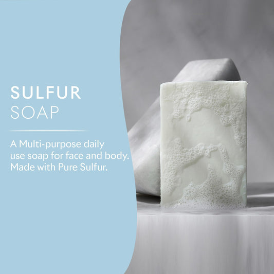 Seacret Sulfur Soap Bar For Face & Body - Nature-Powered Sulfur Cleanser For Radiant Skin, Sulfur Skin Care, Sulfur Bar Soap, Sulfur Soap