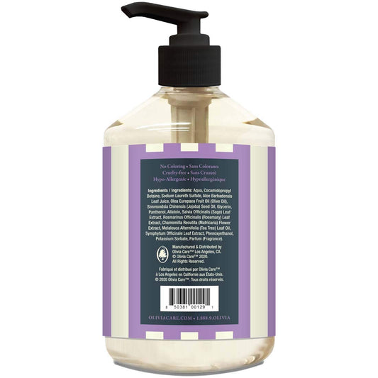 Olivia Care Liquid Hand Soap Rose & Essential Oils. All Natural - Cleansing, Germ-Fighting, Moisturizing Hand Wash For Kitchen & Bathroom - Gentle, Mild & Natural Scented - 18.5 Oz
