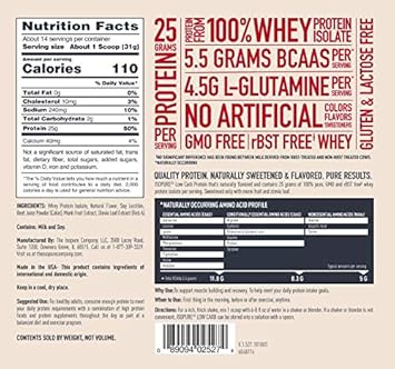 Isopure Protein Powder, Whey Protein Isolate Powder, 25g Protein, Low Carb & Keto Friendly, Naturally Sweetened & Flavored, Flavor: Strawberry, 1 Pound : Health & Household