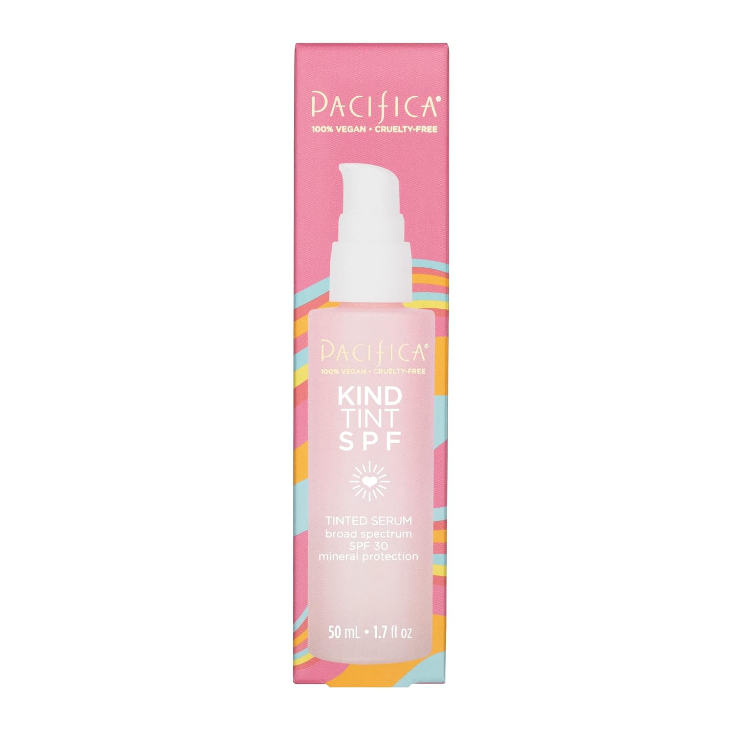 Pacifica Beauty Kind Tint SPF 30 Tinted Serum, Broad Spectrum UVA/UVB Sun Protection, Mineral Sunscreen with Zinc Oxide, Vegan Collagen, Makeup Primer, Moisturizer, Vegan, 1.7 fl oz (1 Count) : Beauty & Personal Care