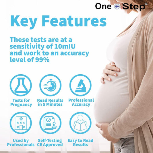 One Step 5 x 10mIU Ultra Early Pregnancy hCG Midstream TestsHHUKPREGMID5HB