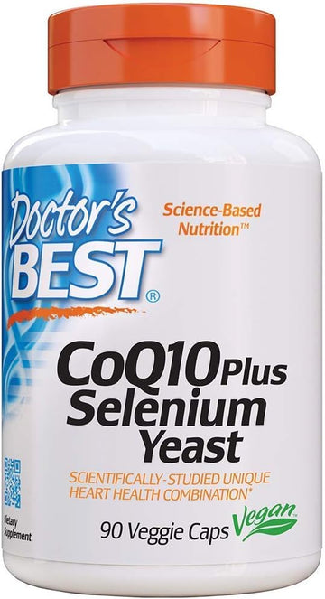 Doctor's Best Coq10 Plus Selenium Yeast Unique Heart Health Combination Veggie Caps, 90Count