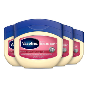 Vaseline Petroleum Jelly Baby Skincare Protective & Pure 4 Count Treats Dry Skin And Prevents Chaffed Skin From Diaper Rash Hypoallergenic And Gentle On Skin 13oz