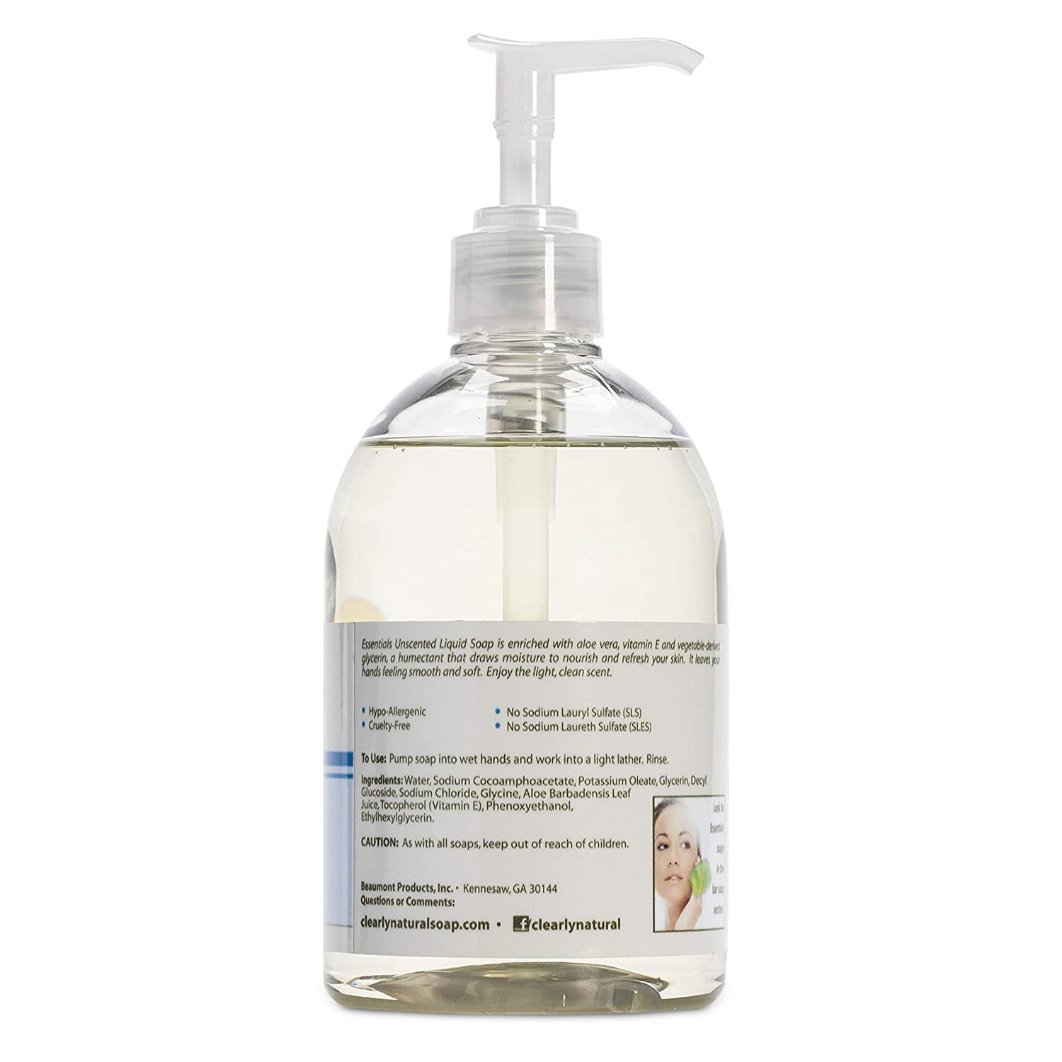 Clearly Natural Essentials Unscented Glycerine Hand Soap, 12 Ounce : Beauty & Personal Care