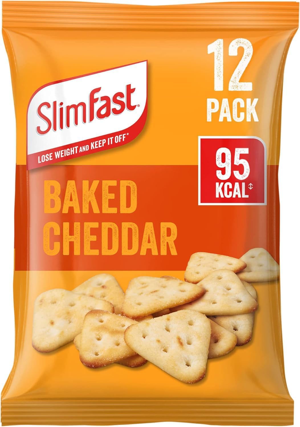 Slimfast Cheddar Bites Snack Bag, Crunchy, Tasty Low Calorie Snack, 24 X 22 G Multipack