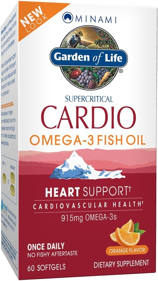 Garden of Life Fish Oil Omega 3 - Cardio Omega-3 Fish Oil Supplement f