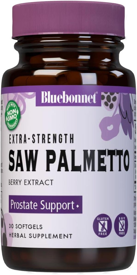 Bluebonnet Extra Strength Saw Palmetto Berry Extract Supplement, 30 Count