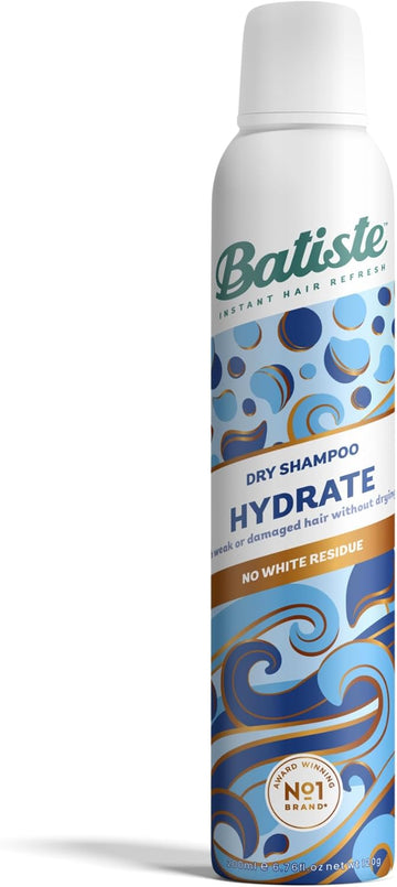 Batiste Dry Shampoo Hydrating 200Ml, Hair Benefits For Dry Brittle Hair, No Rinse Spray To Refresh Hair In Between Washes (Package May Vary)