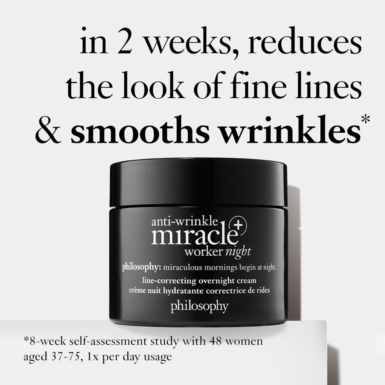 philosophy anti-wrinkle miracle worker - night cream, 2 Oz : Beauty & Personal Care