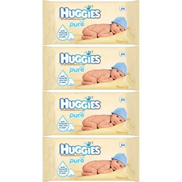 Huggies Pure Baby Wipes 56 Count (Pack Of 4) 224 Wipes Total