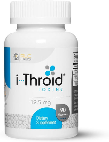 Rlc, I-Throid 12.5 Mg, Iodine And Iodide Supplement To Support Thyroid Health And Hormone Balance, 90 Capsules (90 Servings)