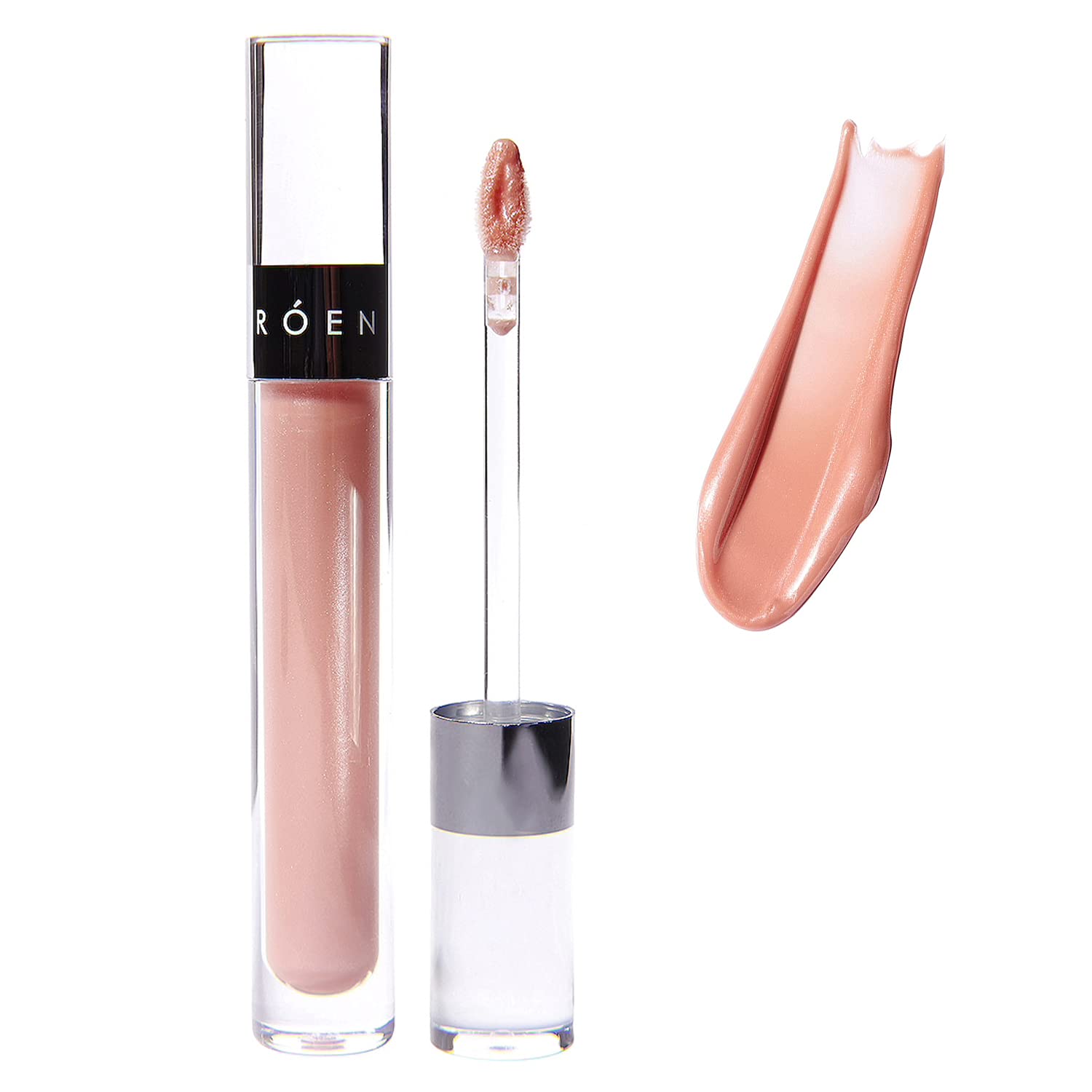 Róen Natural Kiss My Liquid Lip Balm Shimmer | Vegan, Cruelty-Free, Clean Makeup (Cosmo - Clear With Gold Shimmer) : Beauty & Personal Care