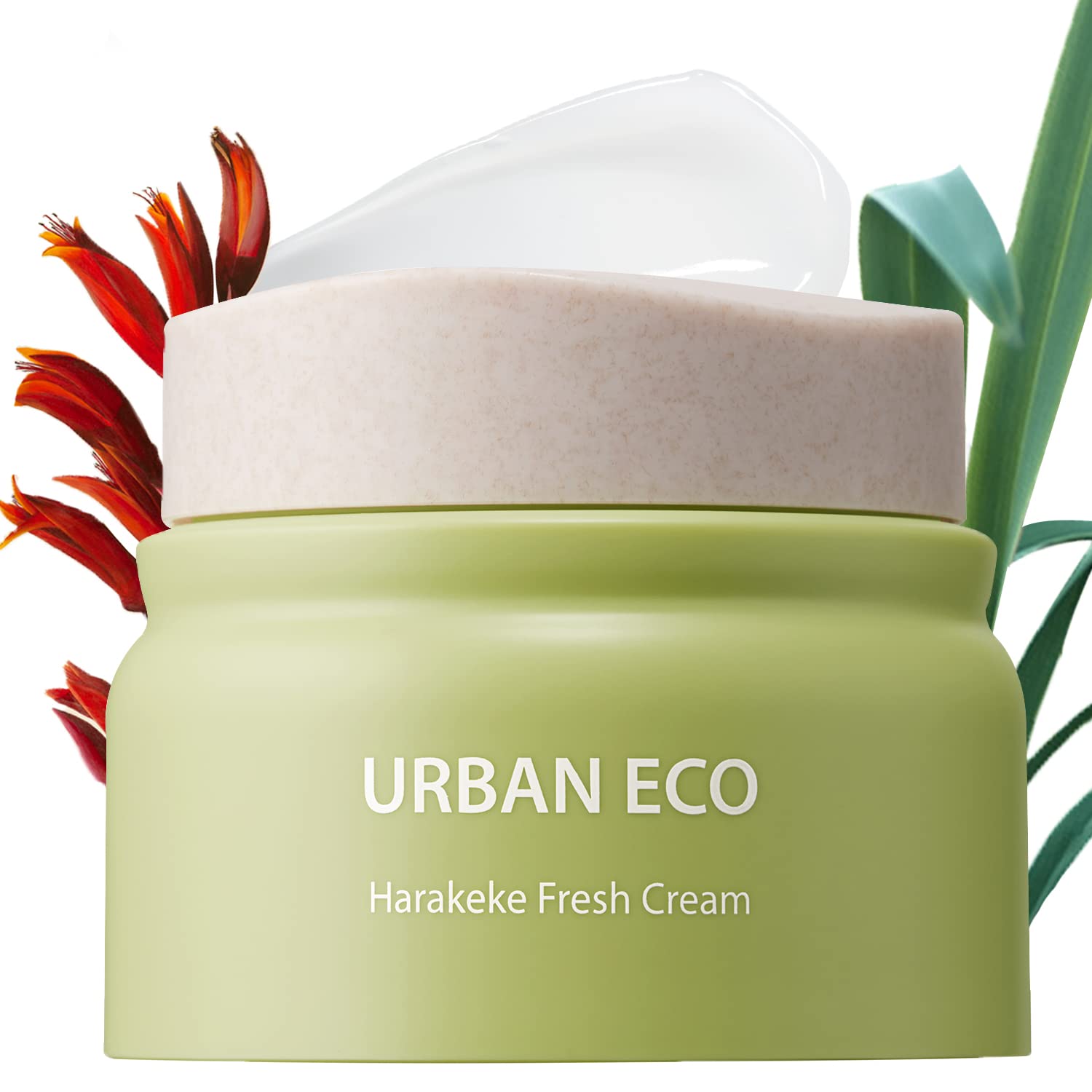 Thesaem Urban Eco Harakeke Fresh Cream 60Ml - 81% Harakeke Extract, Lightweight Fresh Gel Moisturizing Facial Cream For Sensitive And Oily Skin